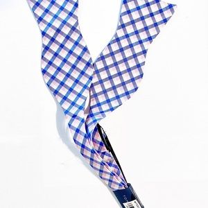NWT Tommy Hilfiger Men's Self Tie Plaid Silk Bow Tie
